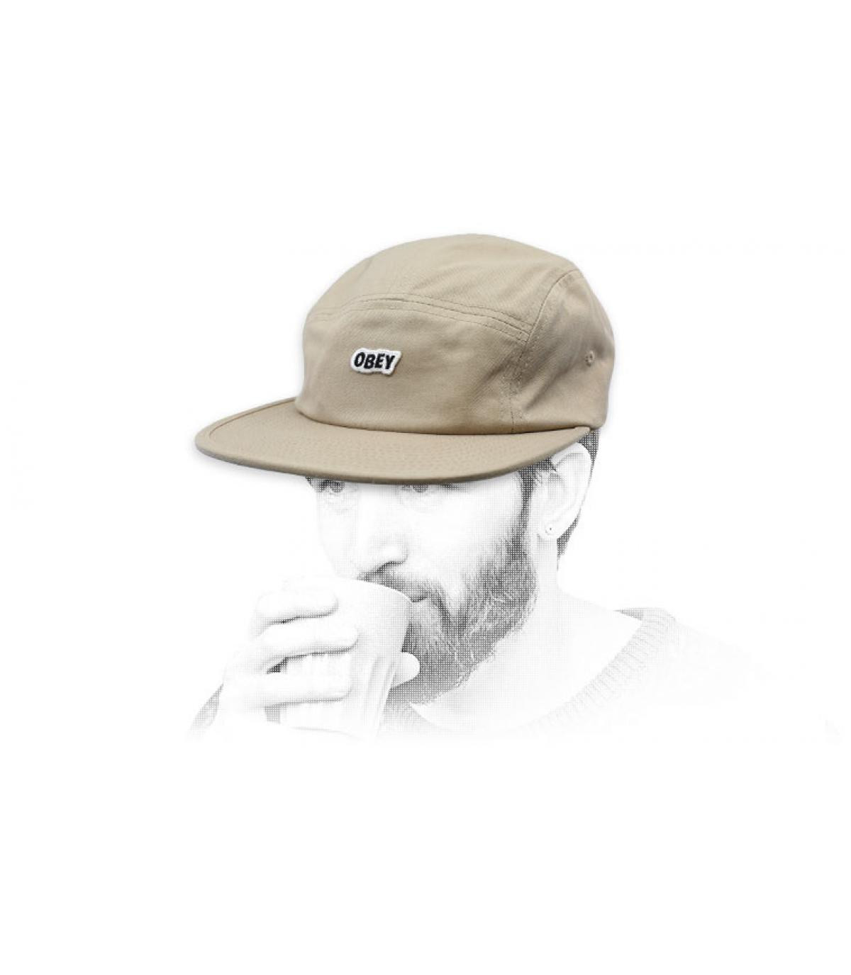 casquette Obey 5 panel beige Sleeper 5 Panel khaki